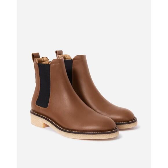 Everlane Women's Chelsea Boot The Italian Leather Tobacco Brown Size 7.5 NWOT - Picture 3 of 12